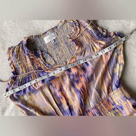 Dear John Anthropologie Melodie Tiered Ruffle Dress in Southwest Meadow Medium - Picture 14 of 16